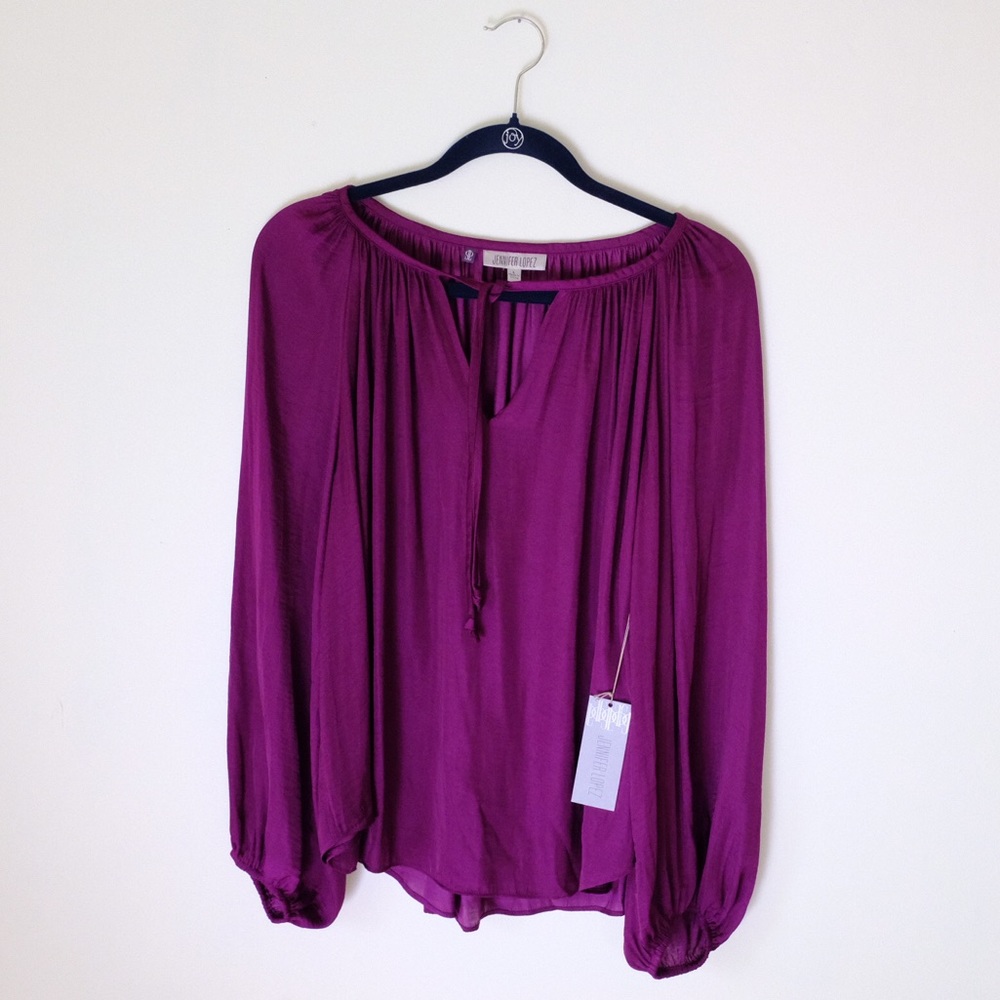Jennifer Lopez Peasant Blouse NWT